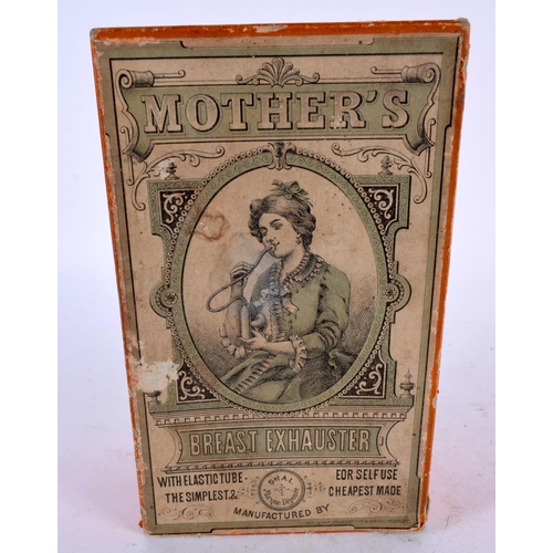 580 - A RARE BOXED MOTHERS BREAST EXHAUSTER. 15cm x 10 cm.