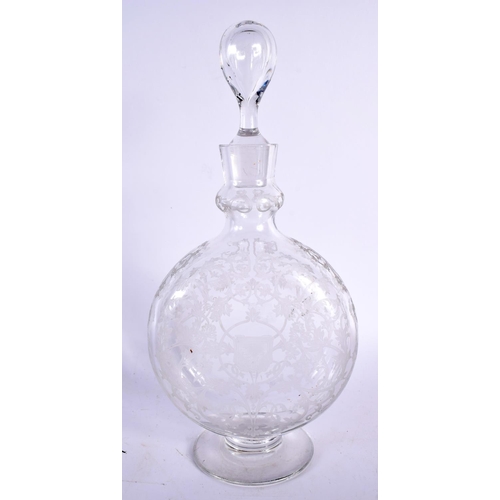 59 - A FRENCH BACCARAT GLASS DECANTER AND STOPPER. 28cm high.