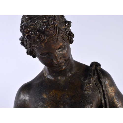 657 - A FINE 19TH CENTURY EUROPEAN GRAND TOUR BRONZE FIGURE OF NARCISSUS After the Antiquity, modelled upo... 