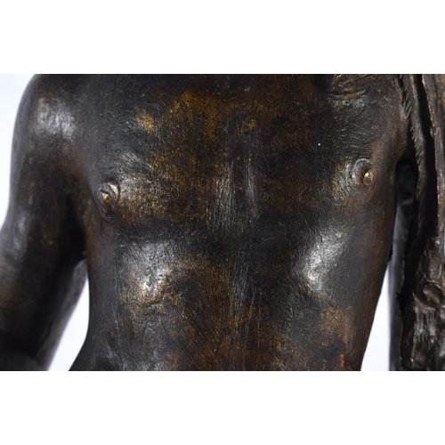 657 - A FINE 19TH CENTURY EUROPEAN GRAND TOUR BRONZE FIGURE OF NARCISSUS After the Antiquity, modelled upo... 