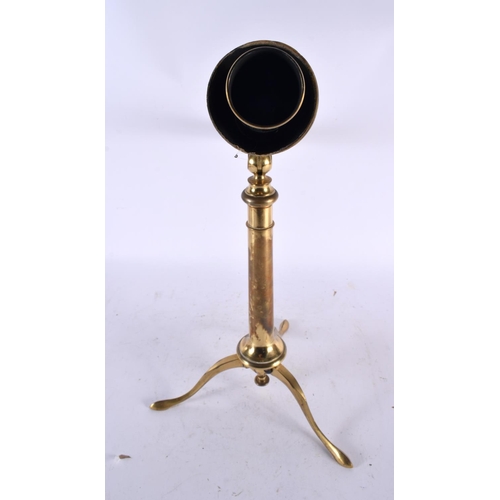 688 - A GEORGE III BRASS TELESCOPE. 47 cm x 42 cm.