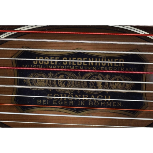 703 - AN AUSTRIAN CONCERT ZITHER by Josef Sibenhuner. 58 cm x 35 cm.