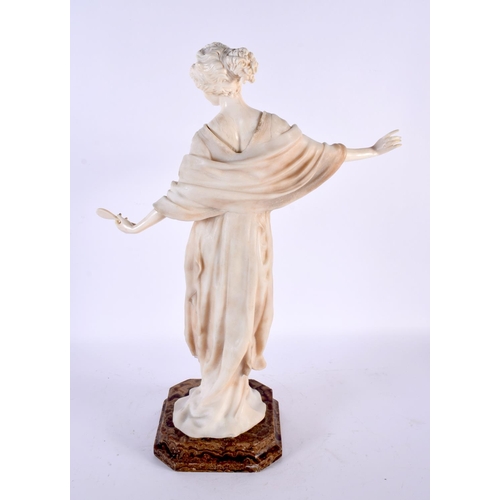 728 - Paul Philippe (C1910) Marble study of a dancing female. 43 cm high.