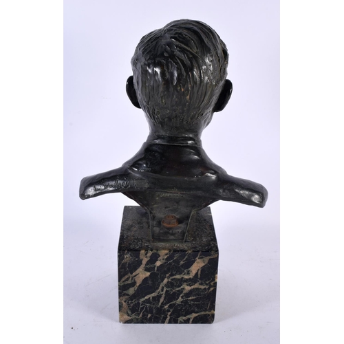 779 - European School (C1920) Bronze, Bust of a male. 35 cm high.