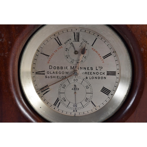 835 - A 19TH CENTURY DOBBIE MCINNES LTD GLASGOW & LONDON CHRONOMETER. Dial 11.5 cm wide, box 18cm wide.