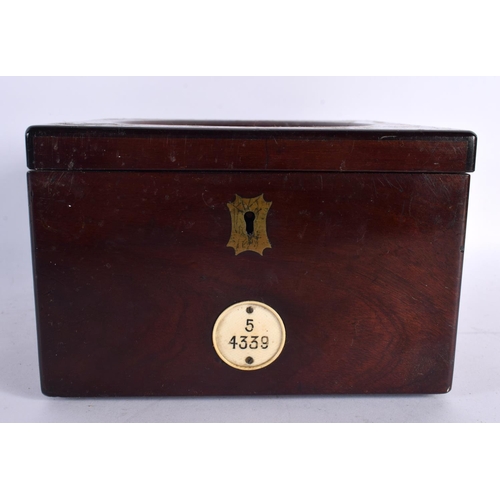 835 - A 19TH CENTURY DOBBIE MCINNES LTD GLASGOW & LONDON CHRONOMETER. Dial 11.5 cm wide, box 18cm wide.