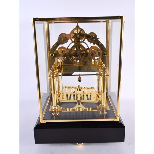 860 - A LARGE ROLLING BALL SKELETON CONGREVE CLOCK. 42 cm x 28cm.