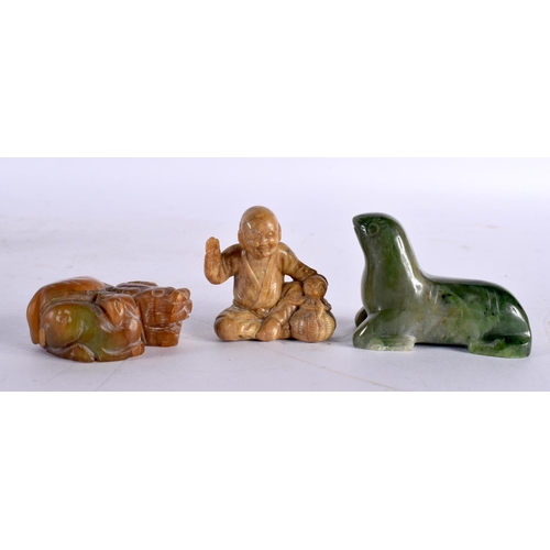 883 - ASSORTED CHINESE HARDSTONE FIGURES etc. (qty)