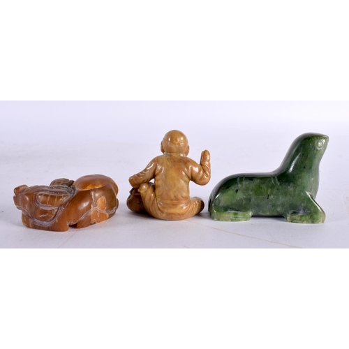 883 - ASSORTED CHINESE HARDSTONE FIGURES etc. (qty)