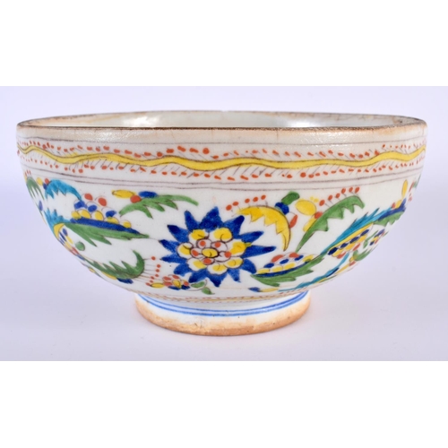 89 - A TURKISH OTTOMAN KUTAHYA POTTERY BOWL. 18cm diameter.