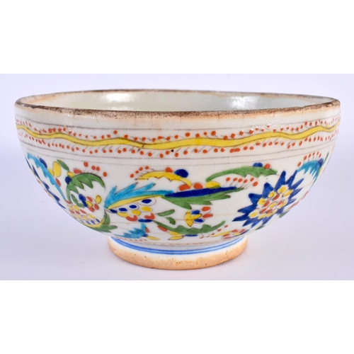 89 - A TURKISH OTTOMAN KUTAHYA POTTERY BOWL. 18cm diameter.