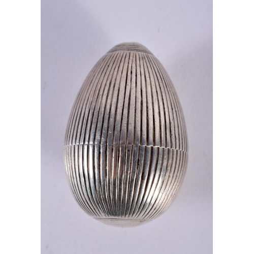 1011 - AN ANTIQUE SILVER NUTMEG GRATER. 23.9 grams. 4.5 cm x 3 cm.