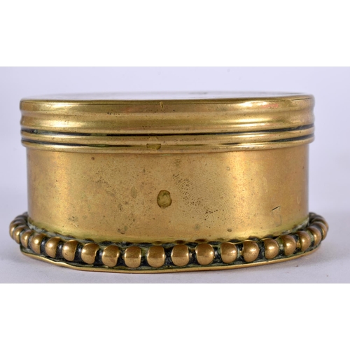 1061 - A GEORGE III BRONZE SNUFF BOX. 153 grams. 8 cm x 6.5 cm.