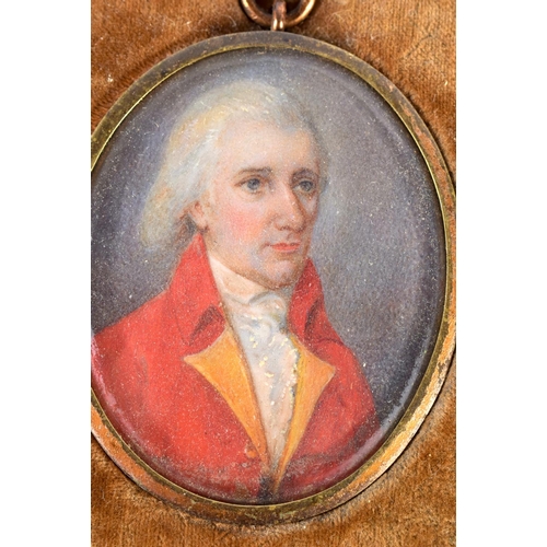 1069 - English School (19th Century) Pair of watercolours miniatures, David Morrieson father of David Morri... 