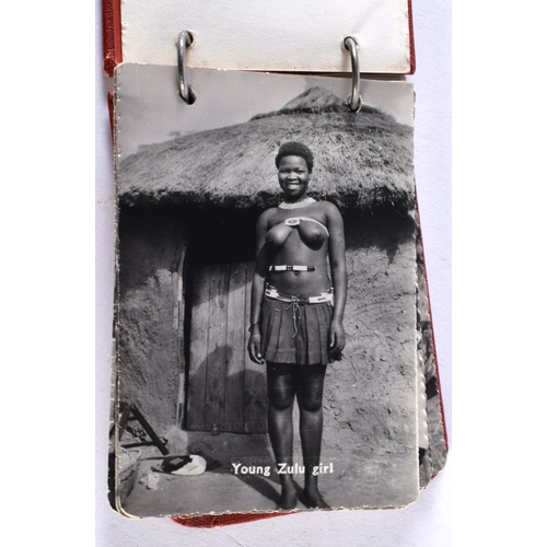 1075 - AN UNUSUAL VINTAGE TRIBAL NATIVE LIFE SOUTH AFRICAN PHOTOGRAPHIC BOOKLET. 7.5 cm x 5.5 cm.