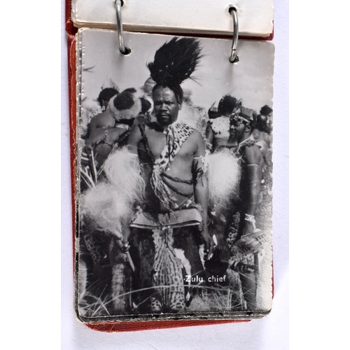 1075 - AN UNUSUAL VINTAGE TRIBAL NATIVE LIFE SOUTH AFRICAN PHOTOGRAPHIC BOOKLET. 7.5 cm x 5.5 cm.