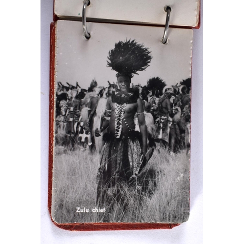 1075 - AN UNUSUAL VINTAGE TRIBAL NATIVE LIFE SOUTH AFRICAN PHOTOGRAPHIC BOOKLET. 7.5 cm x 5.5 cm.