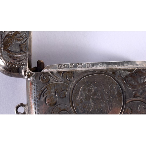 1094 - AN ANTIQUE SILVER VESTA CASE. Birmingham 1908. 32.7 grams. 5 cm x 5 cm.