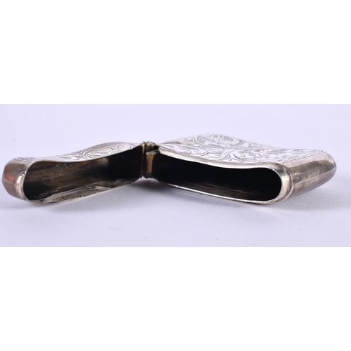 1094 - AN ANTIQUE SILVER VESTA CASE. Birmingham 1908. 32.7 grams. 5 cm x 5 cm.