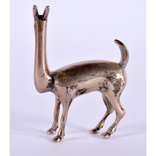 1171 - A SILVER LLAMA.  Stamped 925, 6.6 cm x 4.6 cm x 1.5cm, weight 60.8g