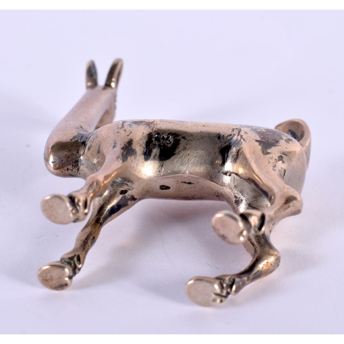 1171 - A SILVER LLAMA.  Stamped 925, 6.6 cm x 4.6 cm x 1.5cm, weight 60.8g