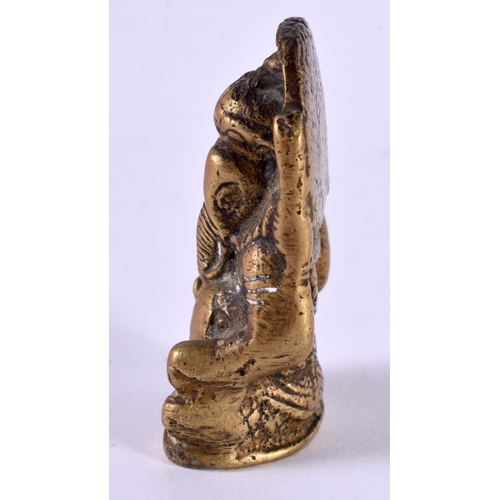 1207 - INDIAN BRONZE FIGURE OF GANESHA Hindu god of beginnings, who is traditionally worshipped before any ... 