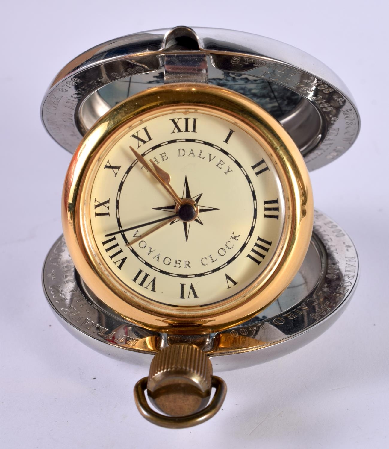 DALVEY VOYAGER CLOCK VINTAGE NAUTICAL CLOCK POCKET WATCH STYLE ALARM CLOCK TRAVEL CLOCK GRANTS OF