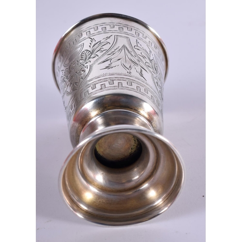 1276 - A CONTINENTAL SILVER KIDDUSH.  Stamped 84, 9.6 cm x 5.6 cm, weight 74.6g