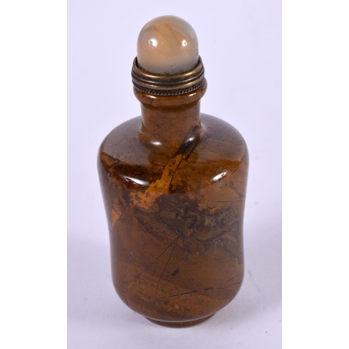 1281 - A HARDSTONE SNUFF BOTTLE.  8 cm x 3.6 cm, weight 127.8g