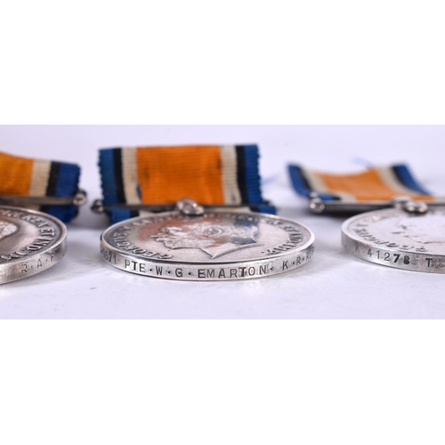 1283 - FOUR GEORGE V WAR MEDALS.  Awarded to K41278 T Owen Sto1 RN, 207642 WT Barry Sig RN. 230659 3AM
HS M... 