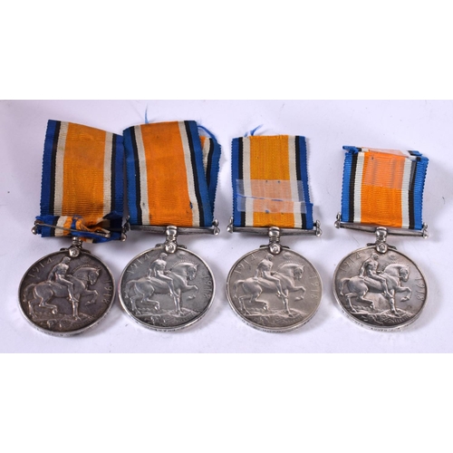 1283 - FOUR GEORGE V WAR MEDALS.  Awarded to K41278 T Owen Sto1 RN, 207642 WT Barry Sig RN. 230659 3AM
HS M... 