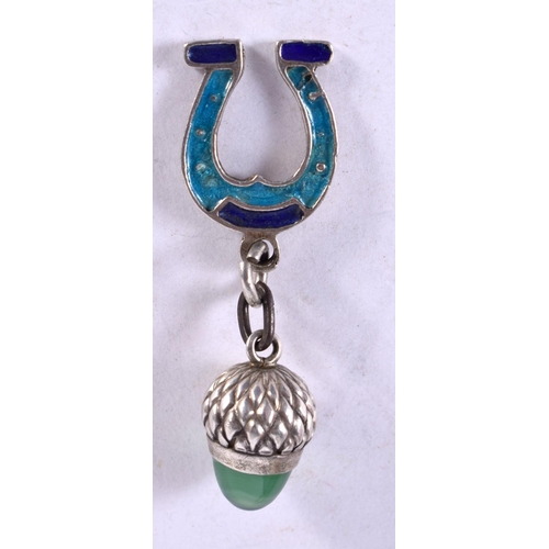 1306 - TWO SILVER PENDANTS. 5.6 grams. Largest 5.25 cm x 1.75 cm. (2)