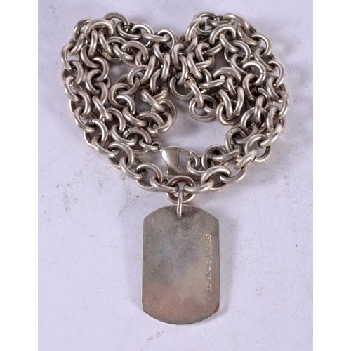 1336 - A GUCCI SILVER CHAIN. 91 grams. 60 cm long.