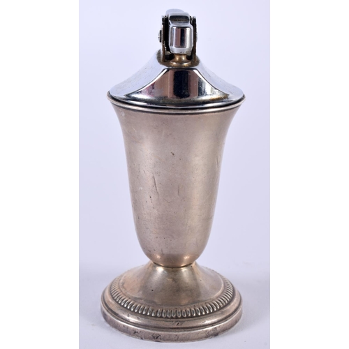 1381 - A CROWN TABLE LIGHTER IN THE FORM OF A CLASSICAL VASE.  Stamped Weighted Sterling, 9.8 cm x 4.7cm, w... 