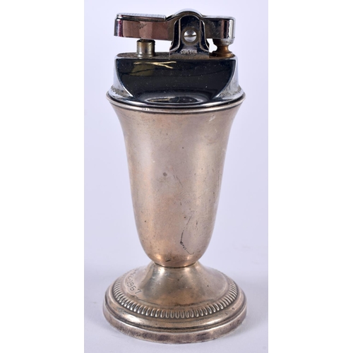 1381 - A CROWN TABLE LIGHTER IN THE FORM OF A CLASSICAL VASE.  Stamped Weighted Sterling, 9.8 cm x 4.7cm, w... 