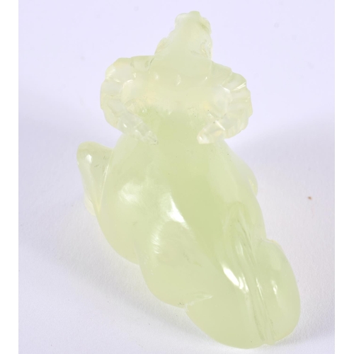 1390 - A CARVED JADE WATER BUFFALO.  5cm x 2.7cm x 3.4cm, weight 51g