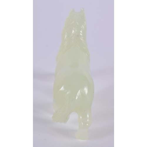 1399 - A CARVED JADE HORSE.  6.5cm x 4.7cm x 2 cm, weight 53g