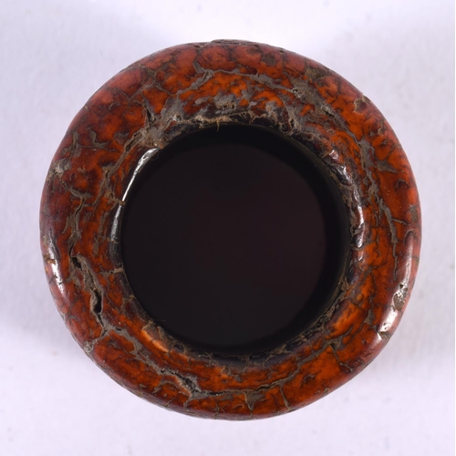 1407 - A CARVED HORN ARCHER'S RING.  3.7cm x 3cm, weight 34g