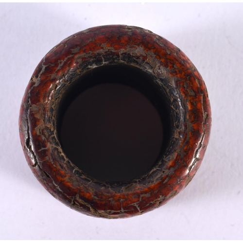 1407 - A CARVED HORN ARCHER'S RING.  3.7cm x 3cm, weight 34g