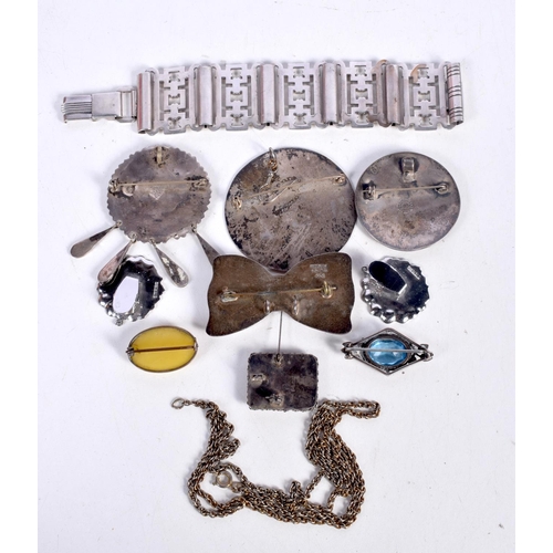 1463 - A QUANTITY OF SILVER JEWELLERY.  Various stamps, total weight 203g