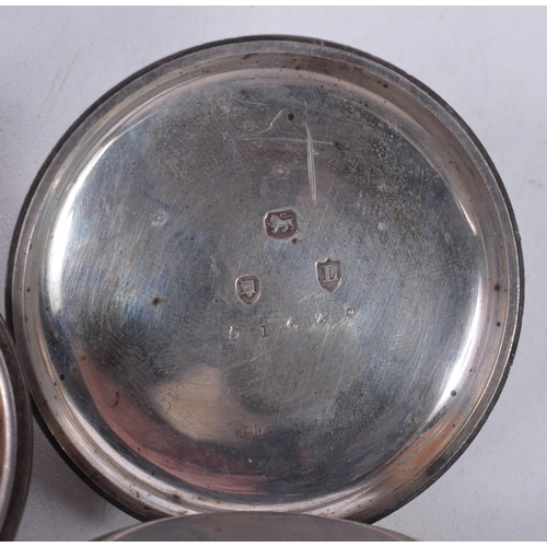 1562 - A SILVER POCKET WATCH. London 1886. 172 grams overall. 5 cm wide.