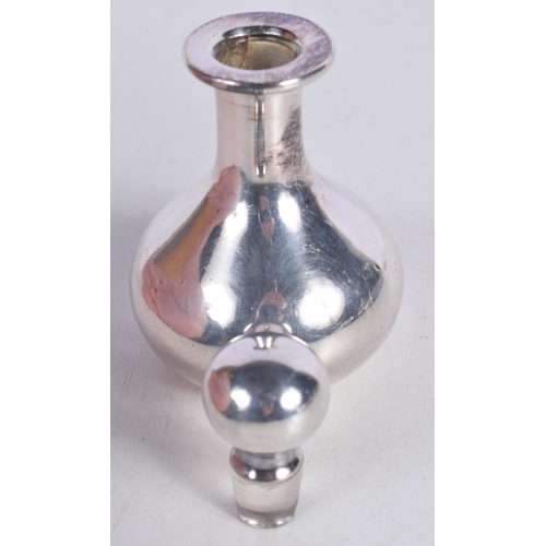 1567 - A SILVER OVERLAID SCENT BOTTLE. 85 grams. 9 cm x 5 cm.