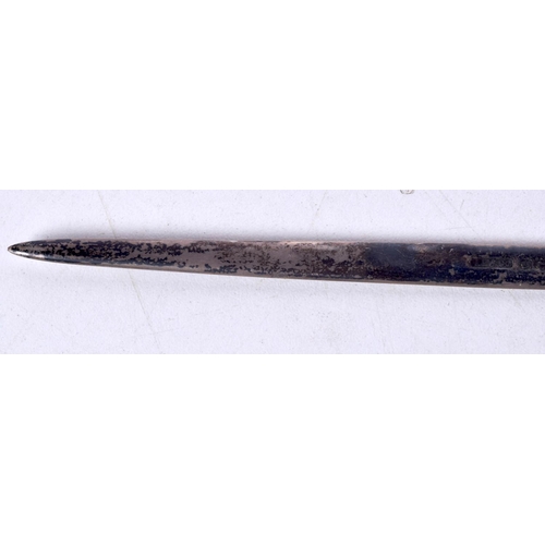 1711 - A 1960S SILVER COMBINATION LETTER OPENER PEN KNIFE. Sheffield 1960. 29 cm long extended.