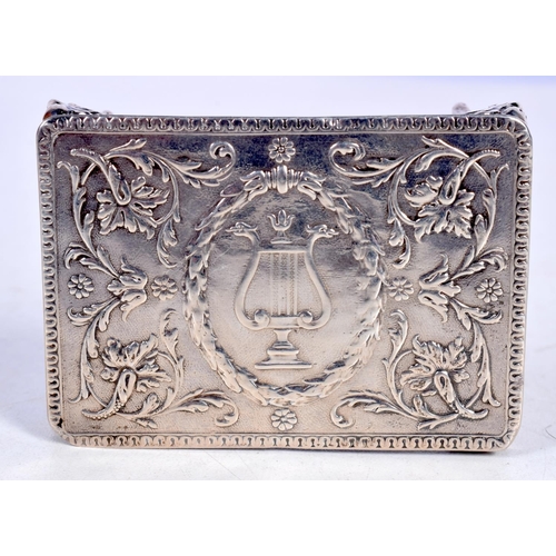 1731 - A LATE VICTORIAN SILVER TABLE. London 1898. 42 grams. 7cm x 5 cm.