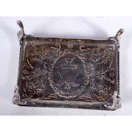 1731 - A LATE VICTORIAN SILVER TABLE. London 1898. 42 grams. 7cm x 5 cm.