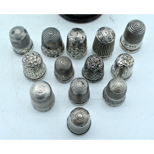 1766 - SILVER THIMBLES. 90 grams. (qty)