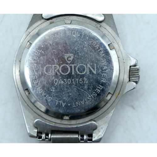 1847 - A CROTON AUTOMATIC WRISTWATCH.  Dial 4.6 cm incl crown, not working