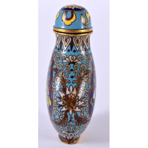 1861 - A JAPANESE CLOISONNE SNUFF BOTTLE.  6.6 cm x 3.3cm x 2.5cm, weight 60g