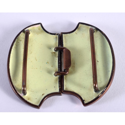 2002 - A RARE 19TH CENTURY JAPANESE MEIJI PERIOD CLOISONNE ENAMEL BELT BUCKLE in the manner of Namikawa Sos... 