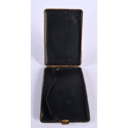 2085 - AN EARLY 20TH CENTURY JAPANESE MEIJI PERIOD CIGARETTE CASE decorated with Mt Fuji and figures. 11.5 ... 